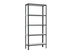 PROREGAL Küchenregale<Wohnregal Living Koala Metal mit 5 Fachböden HxBxT 180 x 100 x 30 cm Fachlast 150 kg Anthrazit/Weiß