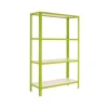 New PROREGAL Wohnregal Living Koala Wood mit 4 Fachböden HxBxT 160 x 100 x 30 cm Fachlast 150 kg Grün/Weiß