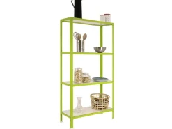 New PROREGAL Wohnregal Living Koala Wood mit 4 Fachböden HxBxT 160 x 100 x 30 cm Fachlast 150 kg Grün/Weiß