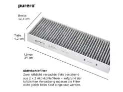 Outlet PURERO Premium Aktivkohlefilter Ersatzfilter für Bora BASIC Dunstabzug - 6 Stück Unterbauhauben|Dunstabzugshauben-Filter
