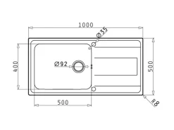 Clearance Einbauspüle Alea Plus 1B 1D 100 cm x 50 cm Edelstahl Edelstahlspülen|Zubehör Für Küchenarmatur