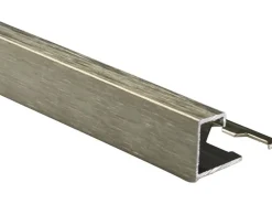 Arcansas Küchenrückwände<Quadrat-Abschlussprofil Alu eloxiert Titanfarben gebürstet 12,5 mm x 2,5 m Titan Gebürstet