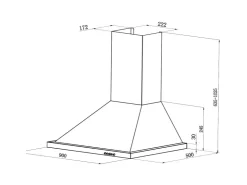 Best Respekta Dunstabzugshaube CH 44068-90 IX-A 90 cm EEK: A