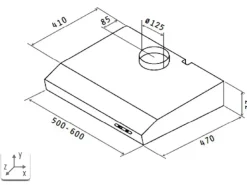 Respekta Unterbauhauben|Dunstabzugshauben-Filter<Dunstabzugshaube DH620WL EEK: C 60 cm Weiß