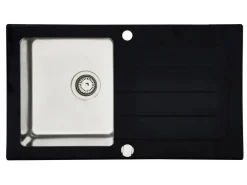 Online Respekta Glasspüle New York 86 cm x 50 cm Schwarz