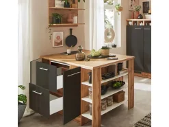 Sale Respekta Kücheninsel Hilde 150 cm ohne E-Geräte Grau