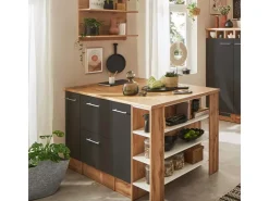 Sale Respekta Kücheninsel Hilde 150 cm ohne E-Geräte Grau