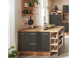 Sale Respekta Kücheninsel Hilde 150 cm ohne E-Geräte Grau