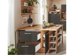 Sale Respekta Kücheninsel Hilde 150 cm ohne E-Geräte Grau