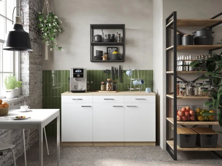 Best Küchenmöbel-Set 6 Merle 100 cm Pantryküchen|Miniküchen