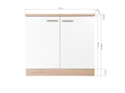 Best Küchen-Spülenunterschrank Merle 100 cm Küchenschränke|Einbauküchen