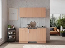 Hot Küchenzeile KB150BB 150 cm Nachbildung Winkelküchen|Pantryküchen