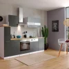 Sale Respekta Küchenzeile KB250WG 250 cm Grau-Weiß