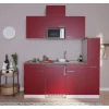 Best Küchenzeile KB180WRMI 180 cm Rot-Weiß Kochfelder|Kühlschränke