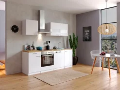 Sale Respekta Küchenzeile KB220WWC 220 cm Weiß