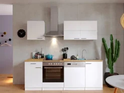 Sale Respekta Küchenzeile KB220WWC 220 cm Weiß