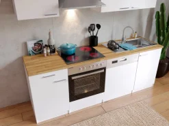 Sale Respekta Küchenzeile KB220WWC 220 cm Weiß