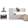 Discount Landhaus Winkelküche/ Inselküche Anton 310 x 172 cm Lärche Weiß Inselhauben|Winkelküchen