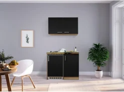 Hot Miniküche MK100ESSOS 100 cm -Eiche Sägerau Nachbildung Pantryküchen|Miniküchen