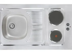 Hot Miniküche MK100ESSOS 100 cm -Eiche Sägerau Nachbildung Pantryküchen|Miniküchen