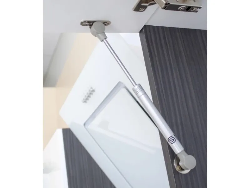 Discount Inselküche 310 cm -Eiche Grau Inselhauben|Kochfelder