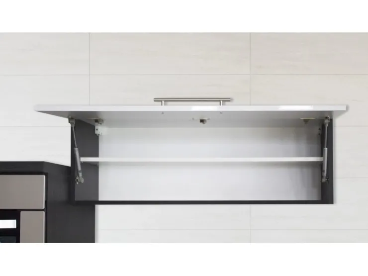 Respekta Premium Inselhauben|Kücheninseln<Inselküche 310 cm -Weiß Grau Hochglanz