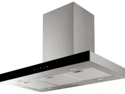 Respekta Premium Inselhauben|Kücheninseln<Inselküche 280 cm -Eiche Grau Schwarz Hochglanz