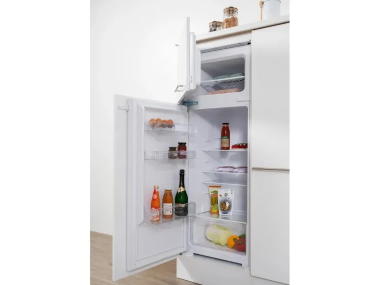 Clearance Respekta Premium Küchenzeile 270 cm Weiß Hochglanz-Eiche Grau Hochglanz Weiß