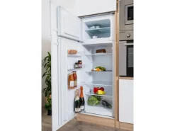 Respekta Premium Küchenzeile Grifflos 395 cm Weiß Hochglanz-Eiche Sägerau Hochglanz Weiß