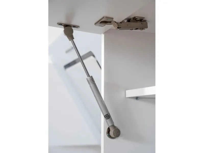 Clearance Küchenzeile 300 cm Hochbau Weiß Hochglanz Kochfelder|Kühlschränke
