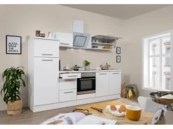 Online Respekta Premium Küchenzeile 270 cm Weiß Hochglanz Hochglanz Weiß