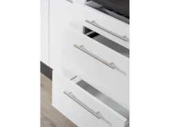 Clearance Küchenzeile 220 cm -Weiß Herde|Kochfelder