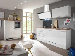 Sale Respekta Premium Küchenzeile 320 cm Weiß Hochglanz