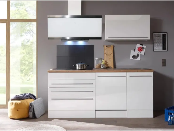 Sale Respekta Premium Küchenzeile 320 cm Weiß Hochglanz
