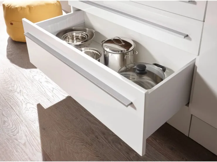 Respekta Premium Küchenzeile BERP320HWWC 320 cm Weiß Hochglanz Hochglanz Weiß