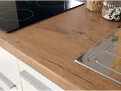 Respekta Premium Küchenzeile BERP320HWWC 320 cm Weiß Hochglanz Hochglanz Weiß