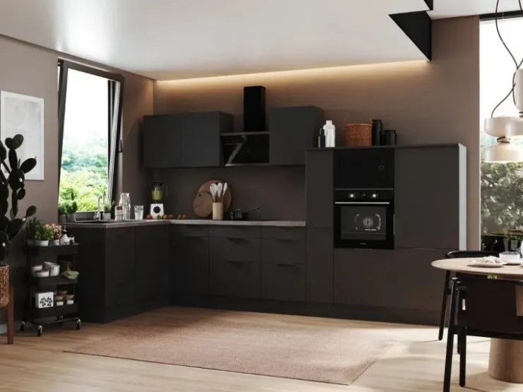 Sale Respekta Selection Winkelküche Elisabeth RSL370HGGH 370 cm Grau