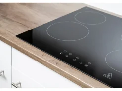 Sale Winkelküche 370 cm Schwarz Seidenglanz-Eiche York Nachbildung Winkelküchen|Einbauküchen