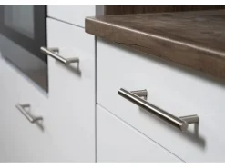 Sale Winkelküche 370 cm Schwarz Seidenglanz-Eiche York Nachbildung Winkelküchen|Einbauküchen