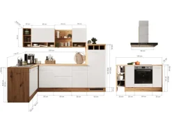 Discount Respekta Winkelküche Hilde 310 x 172 cm Weiß