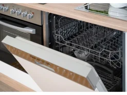 Respekta Winkelküchen|Kühlschränke<Winkelküche KBL310ESWS 310 cm -Eiche Sonoma Sägerau Nachbildung Weiß