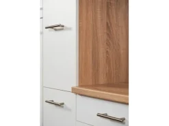 Respekta Winkelküchen|Kühlschränke<Winkelküche KBL310ESWS 310 cm -Eiche Sonoma Sägerau Nachbildung Weiß