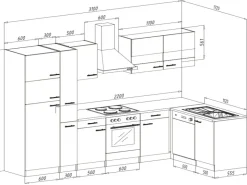 Respekta Winkelküchen|Kühlschränke<Winkelküche KBL310ESWS 310 cm -Eiche Sonoma Sägerau Nachbildung Weiß