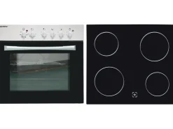 Sale Respekta Winkelküche KBL280WWCG 280 x 172 cm Weiß-Butcher Nussbaum