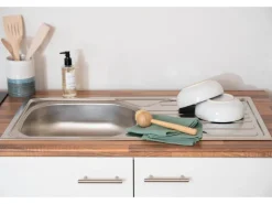 Sale Respekta Winkelküche KBL280WWCG 280 x 172 cm Weiß-Butcher Nussbaum