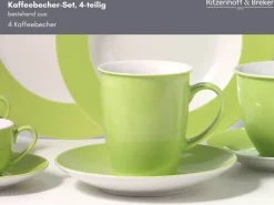 Ritzenhoff & Breker Geschirr<Doppio Kaffeebecher 320 ml 4er Set Grün
