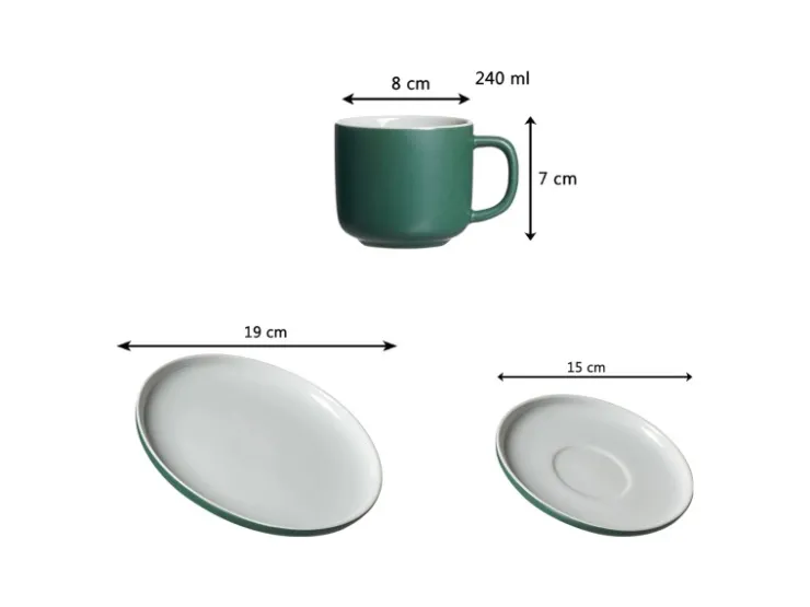 Ritzenhoff & Breker Geschirr<Jasper Kaffeeservice 12-teilig Grün