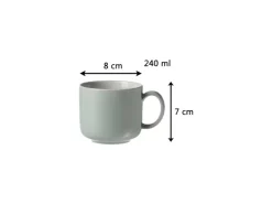 Ritzenhoff & Breker Geschirr<Jasper Kaffeetasse mit Untertasse 240 ml 4er Set Mint Mintgrün