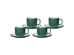 Clearance Ritzenhoff & Breker Jasper Kaffeetasse mit Untertasse 240 ml 4er Set Grün