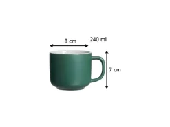 Clearance Ritzenhoff & Breker Jasper Kaffeetasse mit Untertasse 240 ml 4er Set Grün
